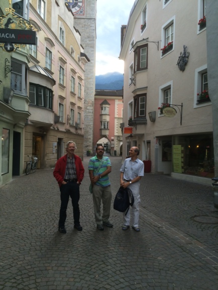 Peter Dalgaard, Deepayan Sarkar and Martin Maechler in Brixen